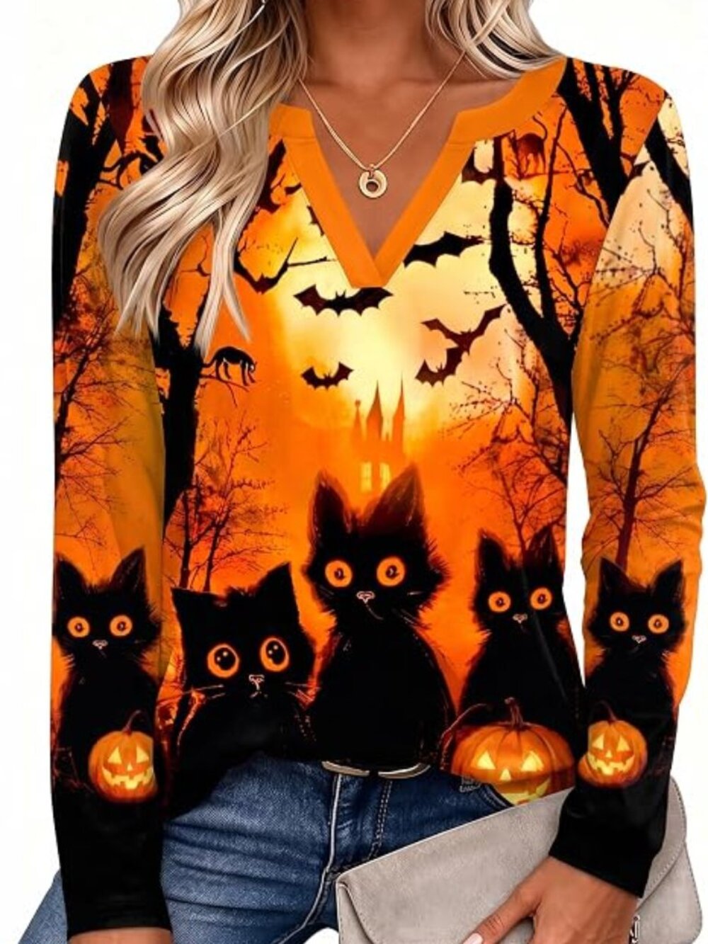 Womens Tops Long Sleeve V Neck Tee Shirts Cute Dressy Casual